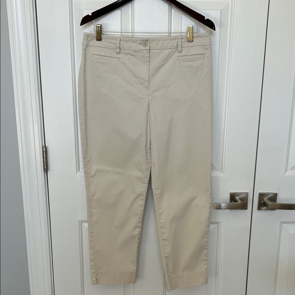 Talbots Women's Cream Ankle Pants